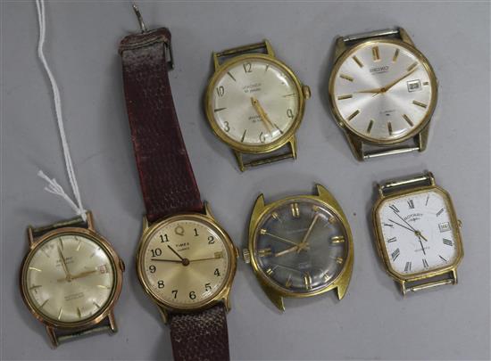 Six assorted wrist watches
